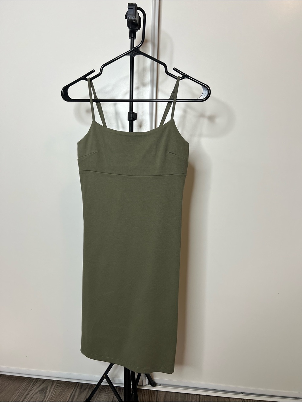 Dynamite Olive Green Spaghetti-Strap Midi Dress